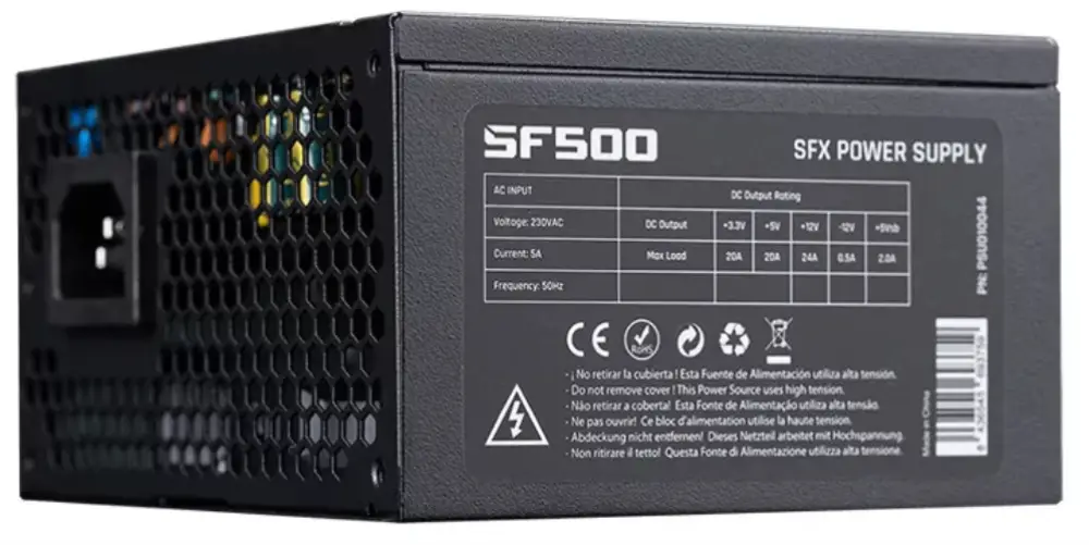 Hiditec SF500 unidad de fuente de alimentación 500 W 20+4 pin ATX SFX Negro - detalle