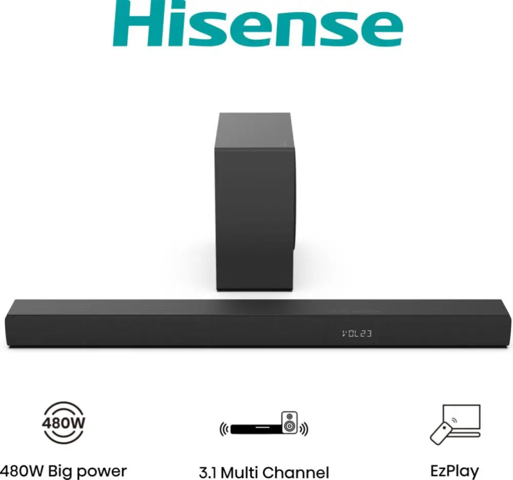 Hisense HS3100 Negro 3.1 canales 480 W - detalle