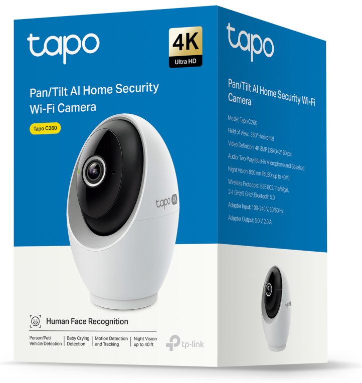 HOME SECURITY WIFI CAMERA TP-LINK TAPO C260 - detalle