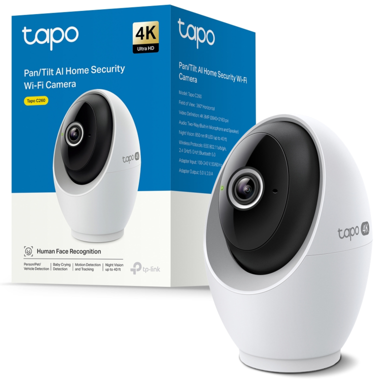 HOME SECURITY WIFI CAMERA TP-LINK TAPO C260 - detalle