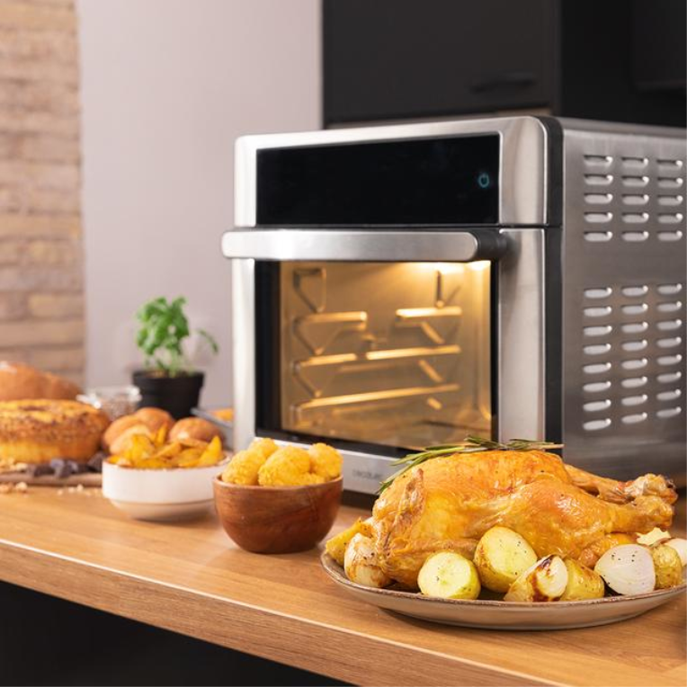 HORNILLO CECOTEC BAKE&FRY 3000 TOUCH STEEL - detalle