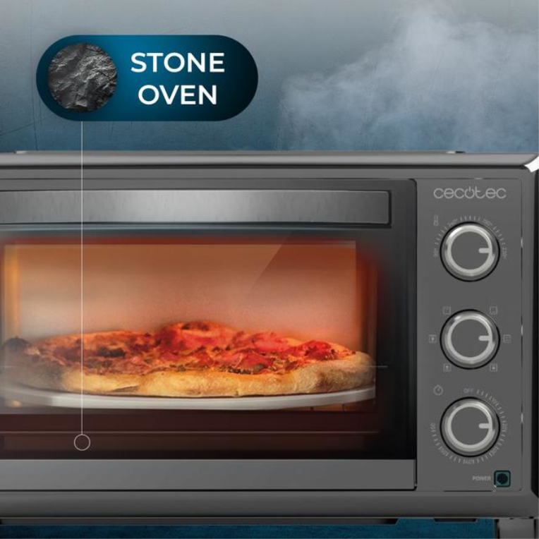 HORNO CECOTEC 03818 BAKE TOAST 2600 BLACK 4 PIZZ - detalle