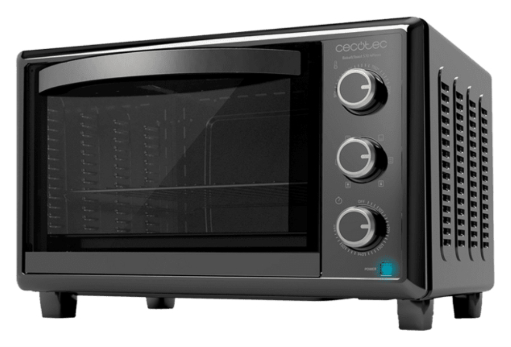 HORNO CECOTEC 03818 BAKE TOAST 2600 BLACK 4 PIZZ - detalle