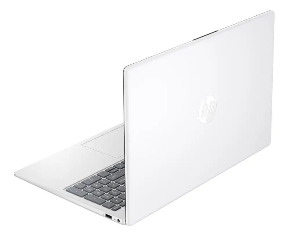 Portátil HP 15-fd0359ns con pantalla Full HD de 15.6", procesador Intel Core i3, 8 GB RAM, 512 GB SSD y Wi-Fi 6 en color blanco.