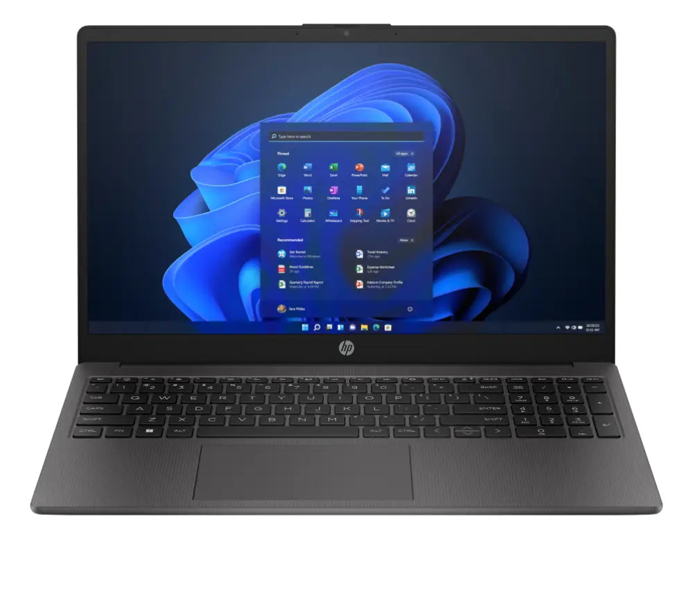 Portátil HP 255 15.6" G10 con pantalla Full HD, AMD Ryzen 3, 8 GB RAM, 512 GB SSD y Wi-Fi 6 en color negro.