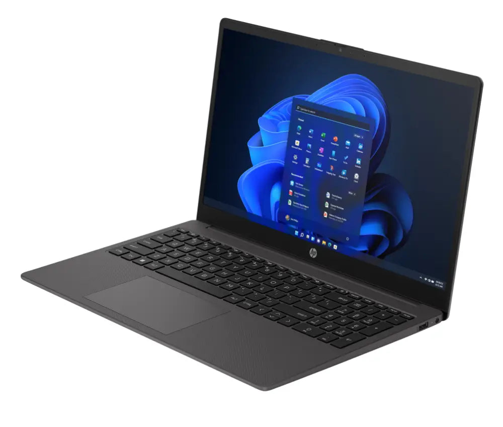 Portátil HP 255 15.6" G10 con pantalla Full HD, AMD Ryzen T3, 8 GB RAM, 512 GB SSD y Wi-Fi 6 en color negro.
