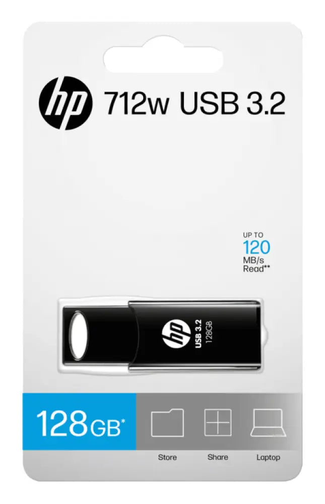 HP 712w unidad flash USB 128 GB USB tipo A 3.2 Gen 1 (3.1 Gen 1) Negro - detalle