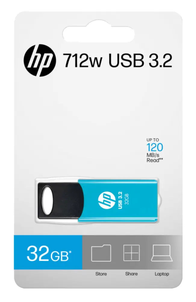 HP 712w unidad flash USB 32 GB USB tipo A 3.2 Gen 1 (3.1 Gen 1) Azul - detalle