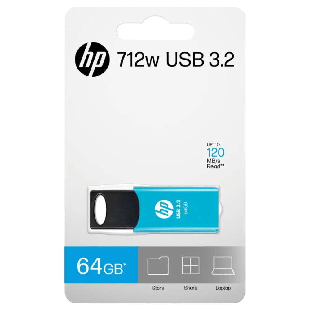 HP 712w unidad flash USB 64 GB USB tipo A 3.2 Gen 1 (3.1 Gen 1) Azul - detalle