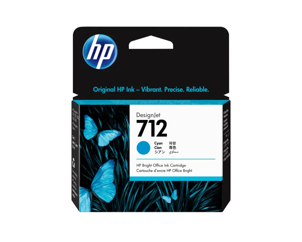 HP Cartucho de Tinta DesignJet 712 cian de 29 ml - detalle