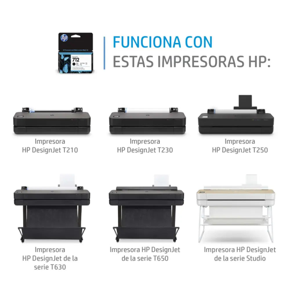 HP Cartucho de Tinta DesignJet 712 negro de 80 ml - detalle