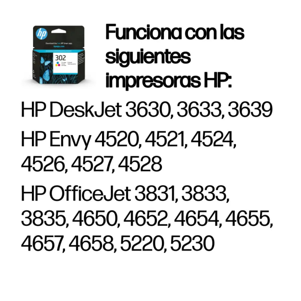 HP Cartucho de tinta original 302 tricolor - detalle