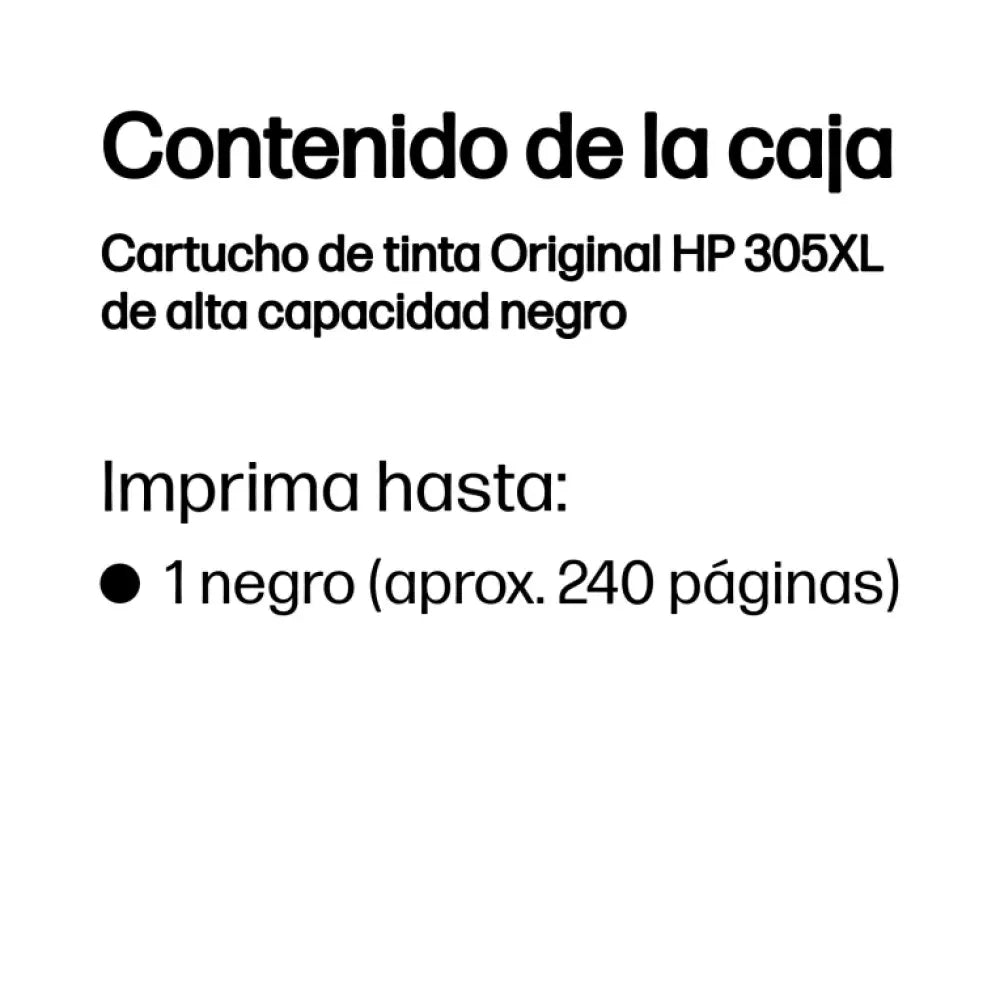 HP Cartucho de tinta Original 305XL de alta capacidad negro - detalle