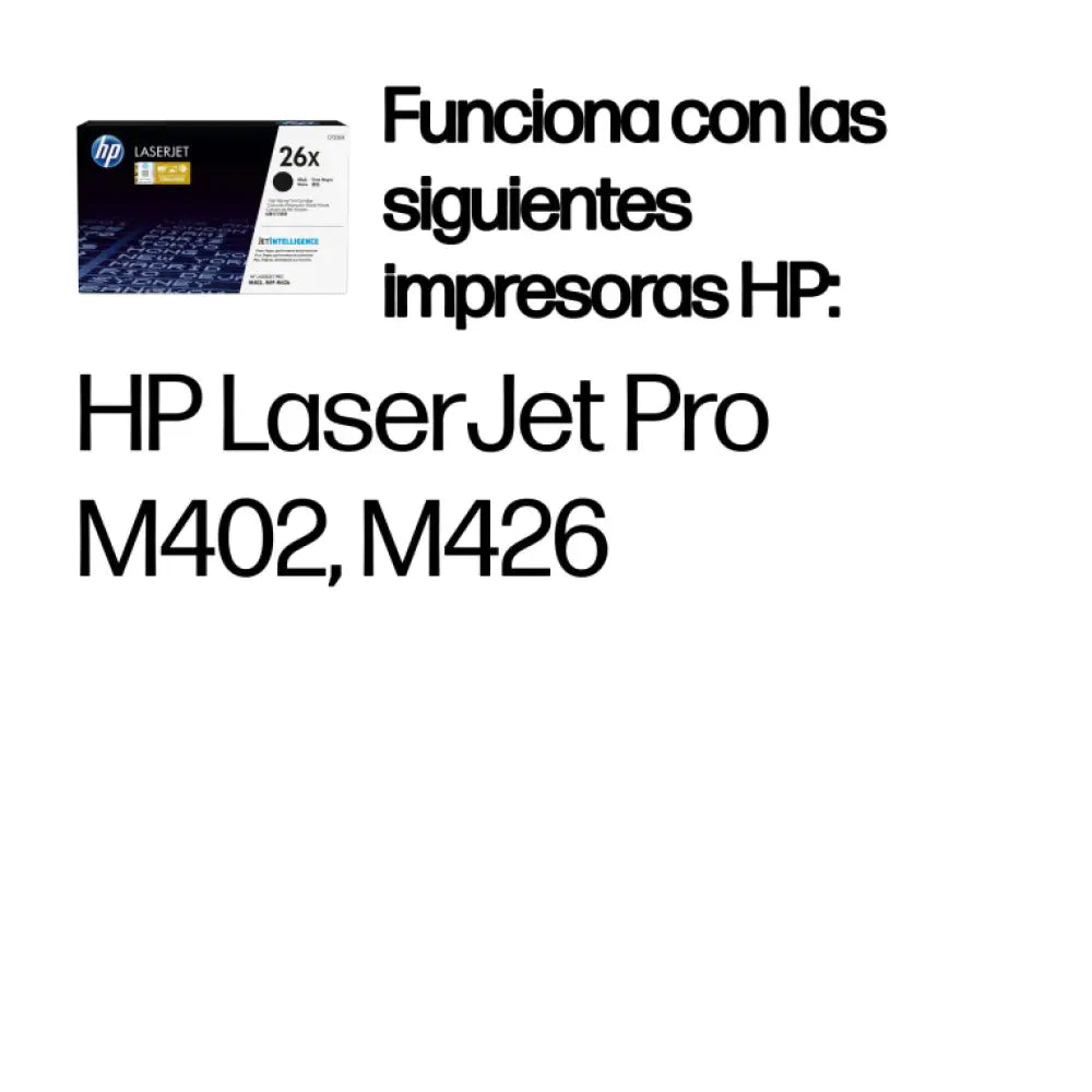 HP Cartucho de tóner original LaserJet 26X de alta capacidad negro - detalle
