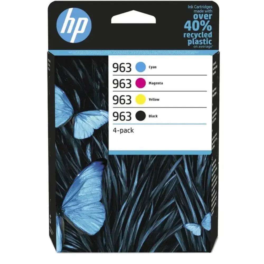 Cartuchos de tinta originales HP Cartucho Multipack 963 para impresión en color, compatibles con impresoras HP.
