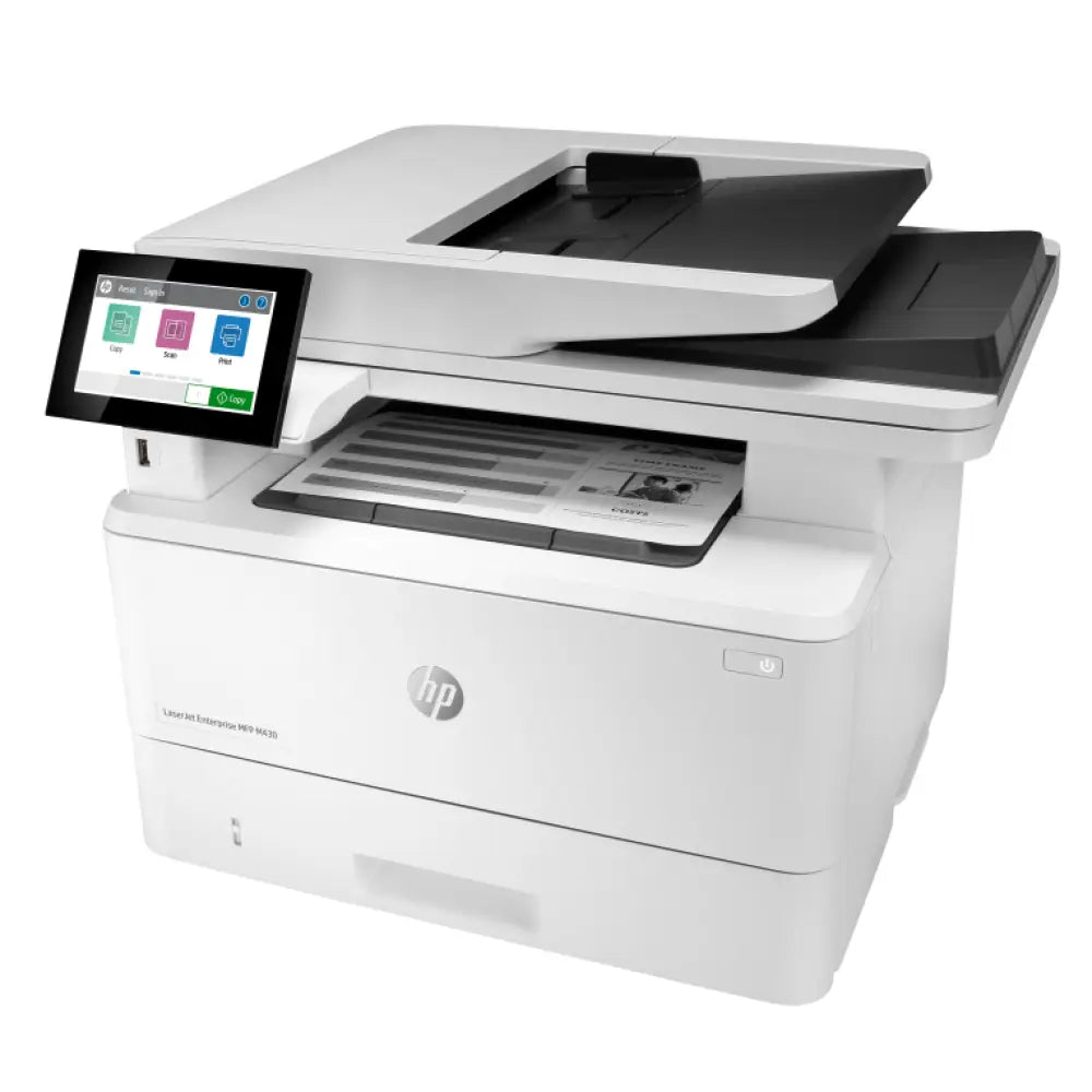 HP LaserJet Enterprise M430f Multifunction Blanco y negro Impresora. Solo Ethernet; Fotocopiadora. escáner - detalle