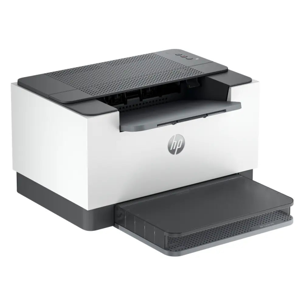 Impresora láser HP LaserJet M209d en color blanco y negro con función doble cara para documentos eficientes.