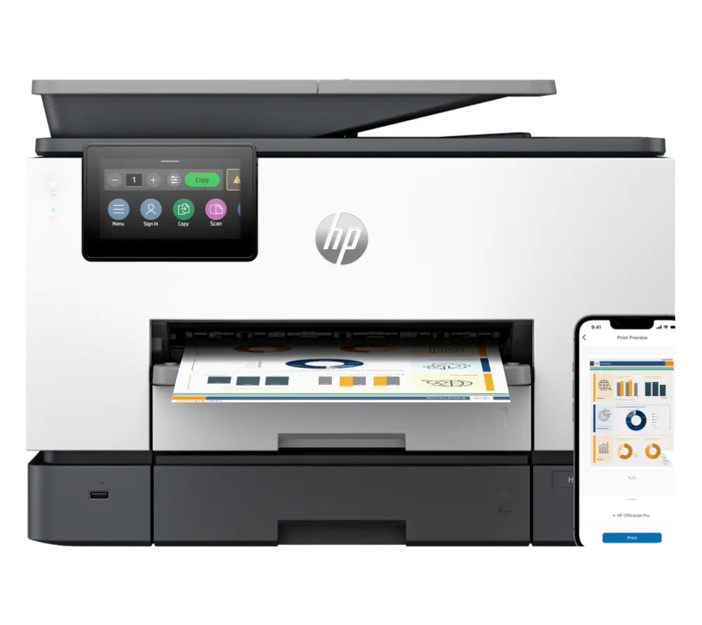 HP OfficeJet Pro 9130b Inalámbrico All-in-One Color Impresora. Impresión a doble cara; Copiadora y escáner - detalle