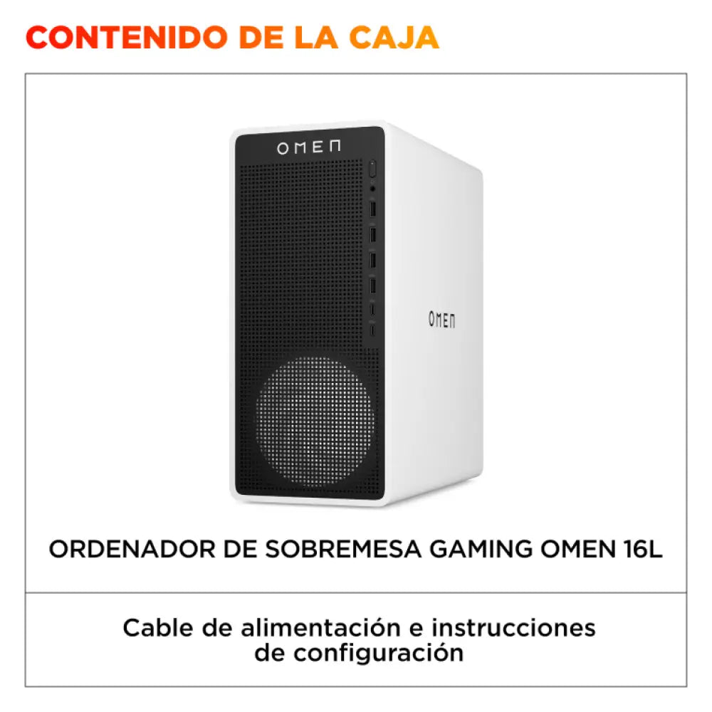 HP OMEN 16L TG03-0094ns Intel Core Ultra 5 225F 32 GB DDR5-SDRAM 1 TB SSD NVIDIA GeForce RTX 5060 FreeDOS Torre PC AI PC Blanco - detalle