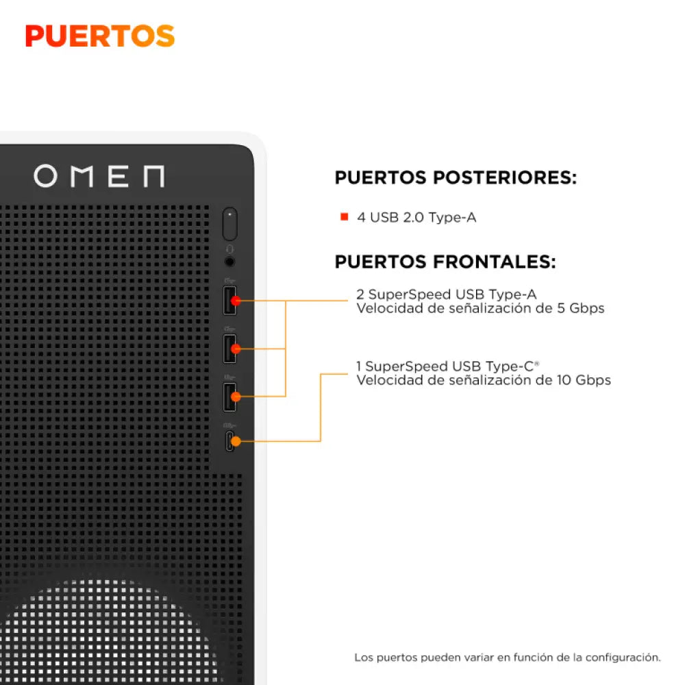 HP OMEN 16L TG03-0094ns Intel Core Ultra 5 225F 32 GB DDR5-SDRAM 1 TB SSD NVIDIA GeForce RTX 5060 FreeDOS Torre PC AI PC Blanco - detalle