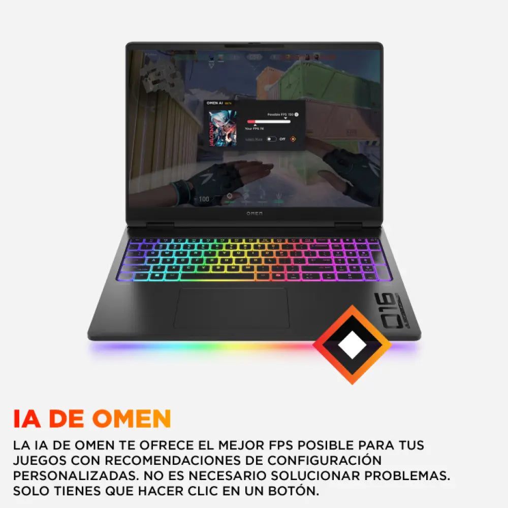 HP OMEN MAX Gaming Laptop 16-ah0039ns Intel Core Ultra 9 275HX Portátil 40.6 cm (16") WQXGA 32 GB DDR5-SDRAM NVIDIA GeForce RTX 5070 Ti Wi-Fi 7 (802.11be) FreeDOS AI PC Negro - detalle