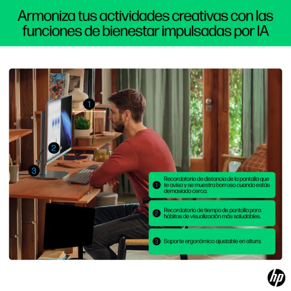 HP OmniStudio X 27-cs0015ns PC Intel Core Ultra 5 125H 68.6 cm (27") 1920 x 1080 Pixeles PC todo en uno 16 GB DDR5-SDRAM 512 GB SSD Windows 11 Home Wi-Fi 7 (802.11be) Plata - detalle