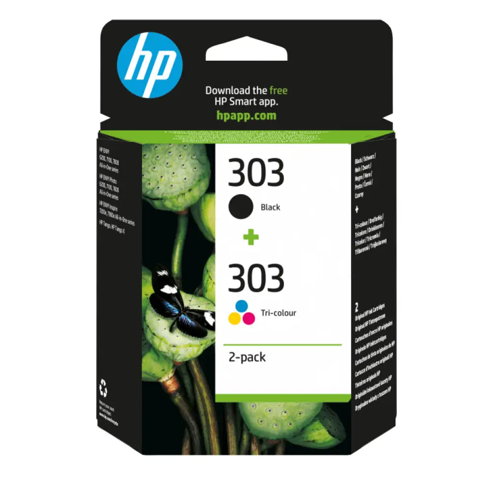 HP Paquete de 2 cartuchos de tinta Original 303 negro/tricolor - detalle