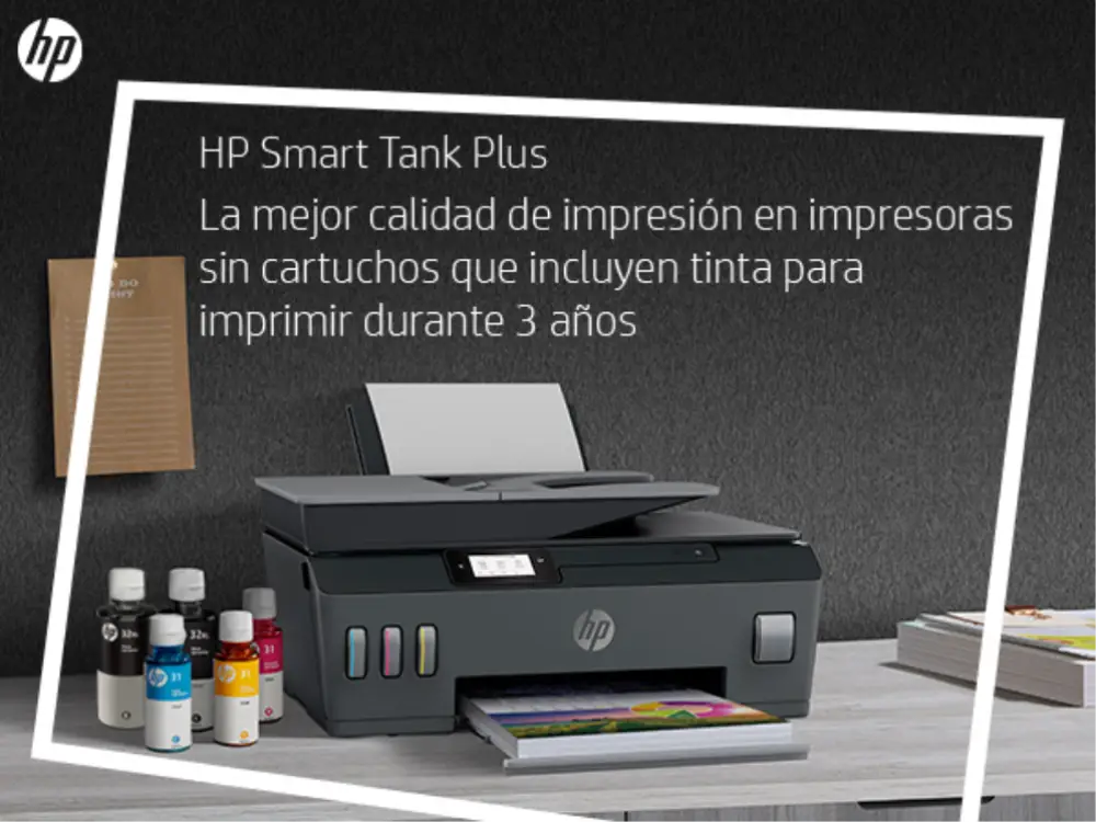 HP Smart Tank Plus 570 Inalámbrico All-in-One Color Impresora. Fotocopiadora. escáner - detalle
