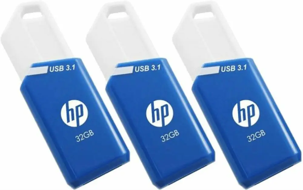 HP x755w Triple Pack unidad flash USB 32 GB USB tipo A 3.2 Gen 1 (3.1 Gen 1) Azul. Blanco - detalle