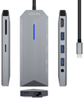 HUB AISENS 9 EN 1 USB-C DOCK HDMI RJ45 3xUSB PD AUDIO SD MICRO SD GRIS 15CM