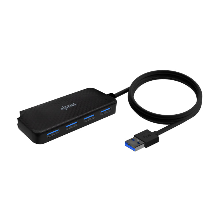 AISENS Hub USB 3.0. Tipo A/M-4x Tipo A/H. Negro. 60cm