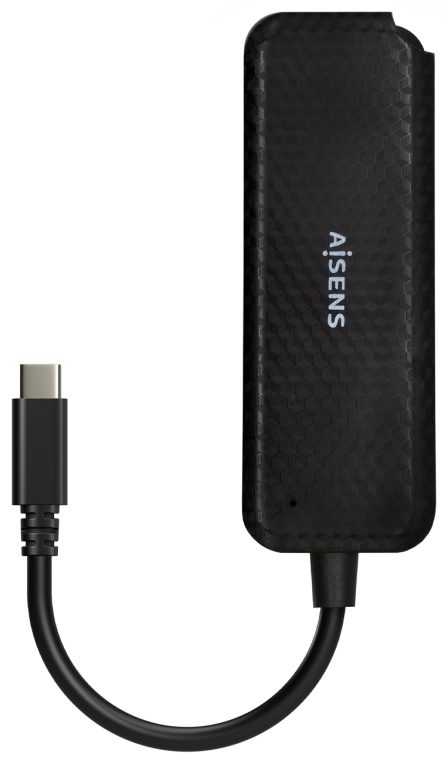 HUB AISENS USB 3.1 USB-C USB-C/M-4XTIPO A/H NEGRO 15CM - detalle