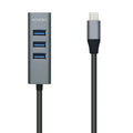 AISENS Hub USB 3.1 USB-C. USB-C/M - 4x Tipo A/H. Gris. 10 cm