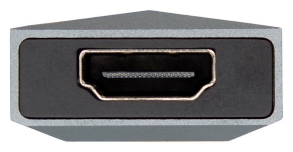 HUB AISENS USB-C DOCK 4 EN 1 USB-C A 1xHDMI 2xUSB 1xPD GRIS 15CM - detalle