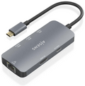 HUB AISENS USB-C DOCK 6 EN 1 USB-C A 1XHDMI 1XRJ45 3XUSB-A USB-C PD 15CM