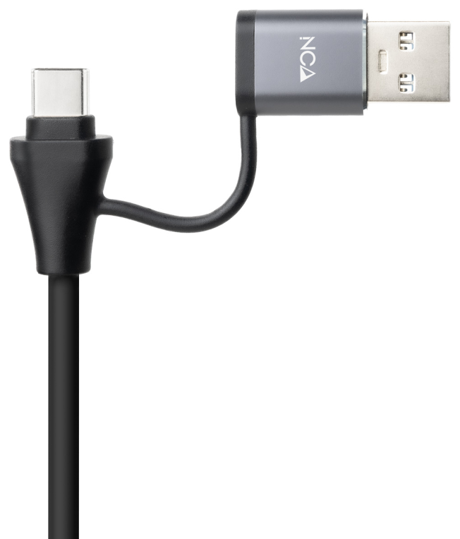HUB NANOCABLE 10.03.0412 USB-C+USB-A 3.0 ETHERNET 3XUSB-A 3.0 GRIS - detalle