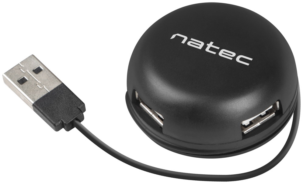 HUB NATEC BUMBLEBEE 4 PUERTOS USB 2.0 NEGRO - detalle
