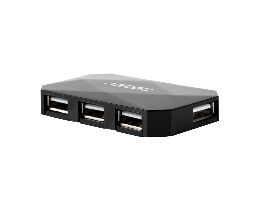 NATEC NHU-0647 hub d'interfície USB 2.0 480 Mbit/s Negre
