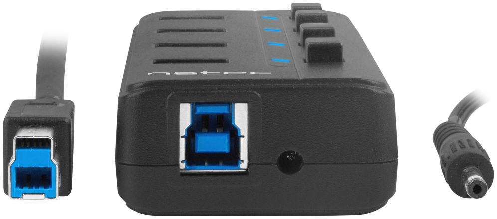 HUB NATEC MANTIS 2 USB 3.0 4 PUERTOS ON OFF CON ALIMENTADOR - detalle
