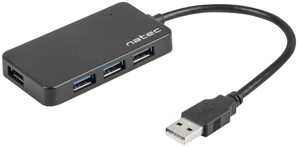 HUB NATEC MONTH 4 PUERTOS USB 3.0 NEGRO - detalle