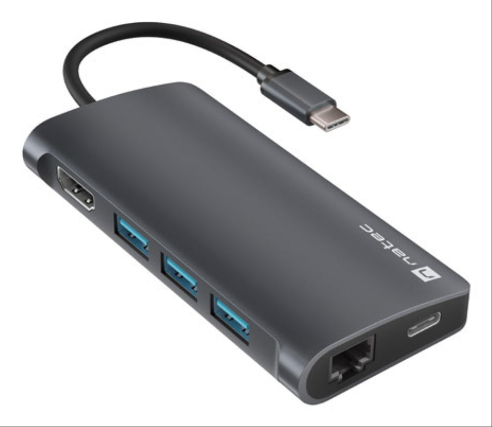 NATEC NMP-2162 base para portátil y replicador de puertos Alámbrico USB 3.2 Gen 1 (3.1 Gen 1) Type-C Gris