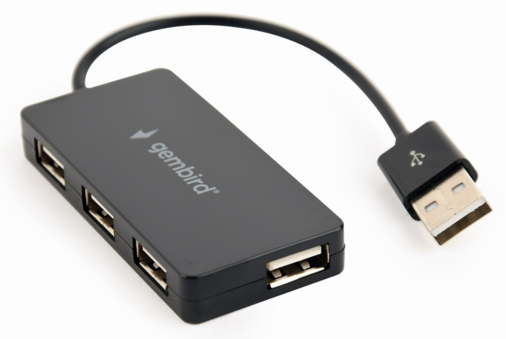 HUB USB GEMBIRD 2.0 4 PUERTOS NEGRO - detalle