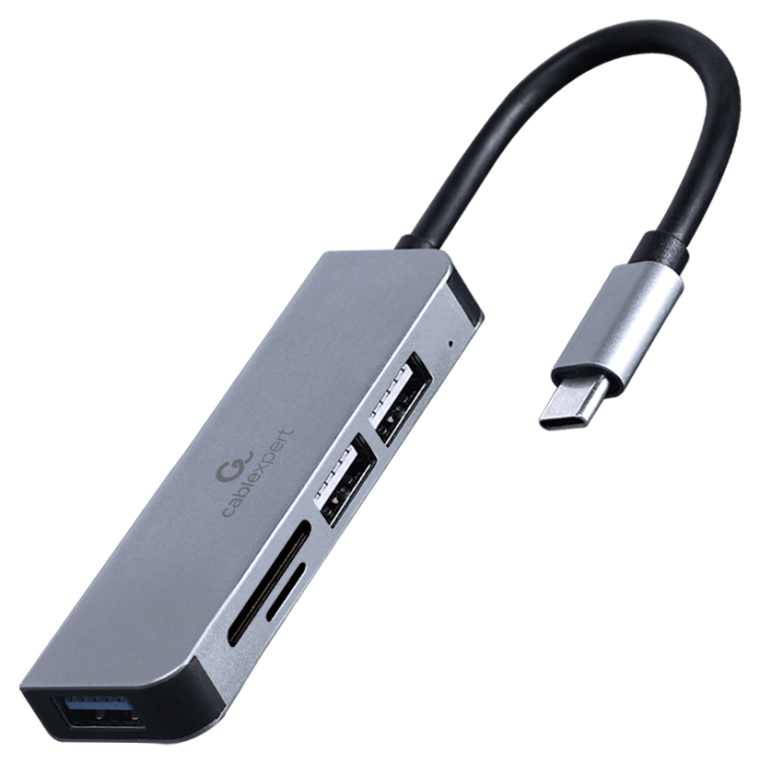 HUB USB TIPO-C DE 3 PUERTOS USB 3.1 Y USB 2.0 CON LECTOR DE TARJETAS - detalle