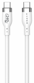 HYPER 2M SILICONE 240W USB-C CHARGING CABLE - WHITE