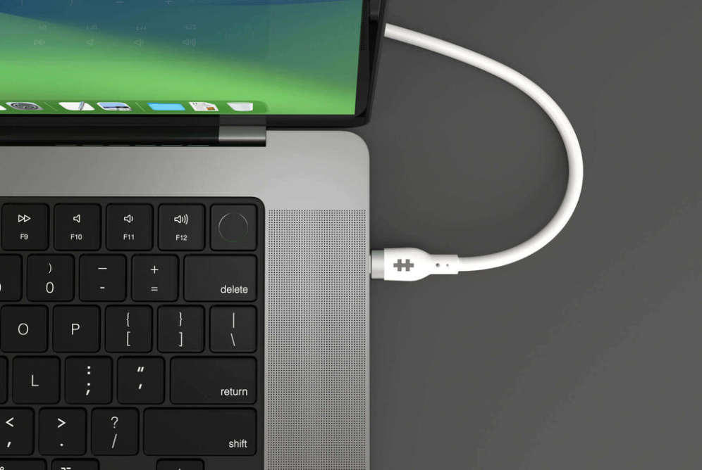 HYPER 2M SILICONE 240W USB-C CHARGING CABLE - WHITE - detalle