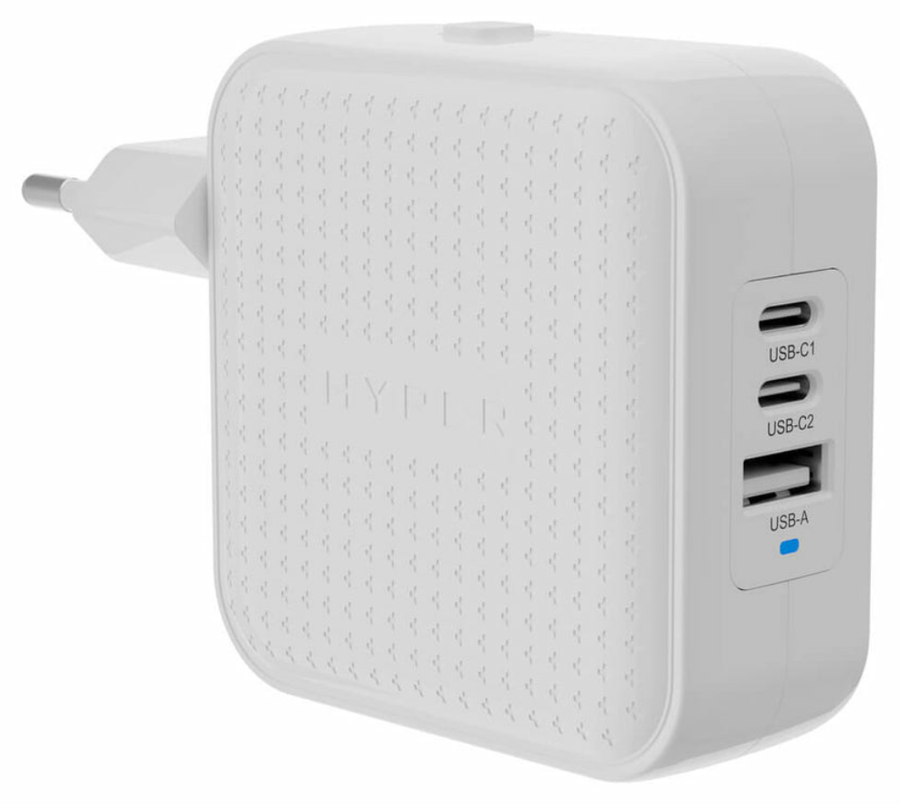 HYPER 70W USB-C GAN TRAVEL CHARGER (3C+1A) - WHITE