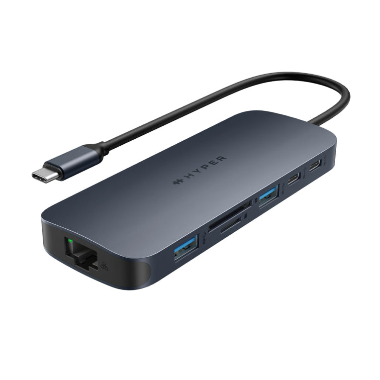 HYPER HD4005GL hub de interfaz USB 3.2 Gen 1 (3.1 Gen 1) Type-C 10000 Mbit/s Azul. Gris