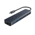 HYPER HD4003GL hub de interfaz USB 3.2 Gen 1 (3.1 Gen 1) Type-C 10000 Mbit/s Azul. Gris