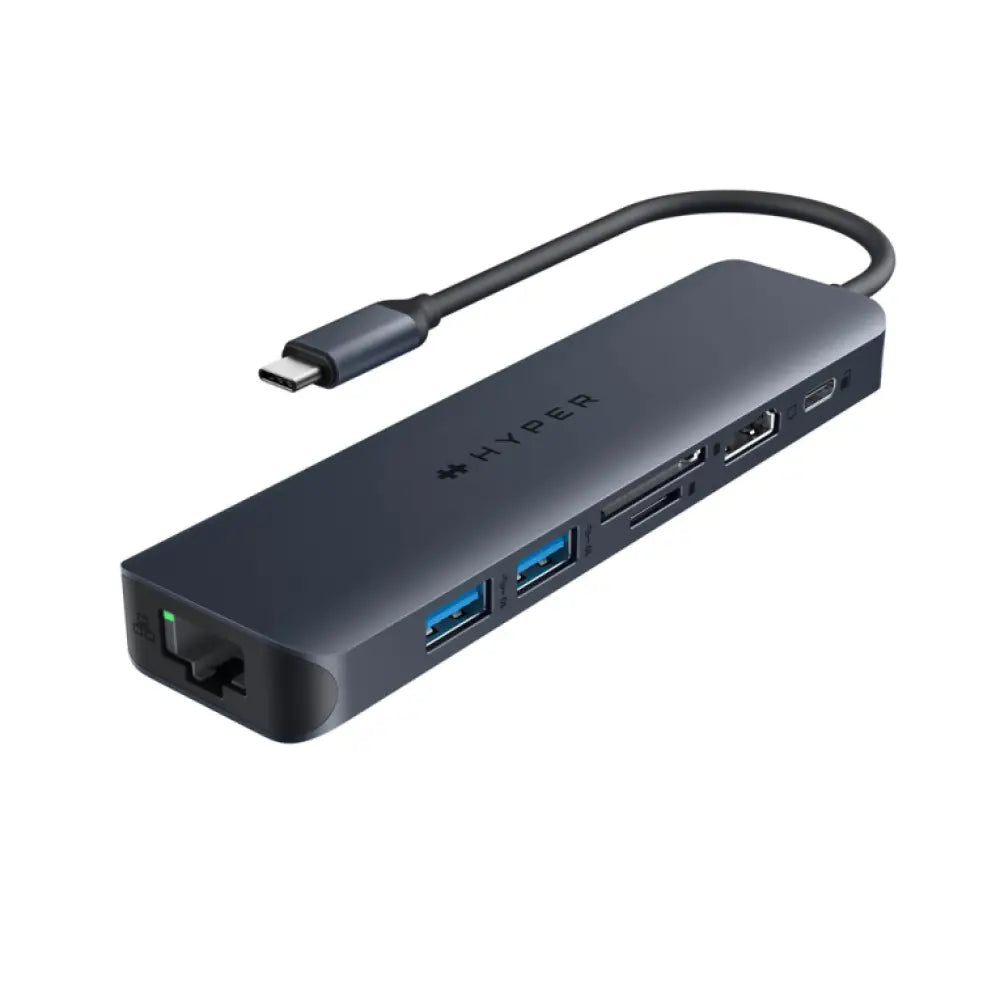 HYPER HD4003GL hub de interfaz USB 3.2 Gen 1 (3.1 Gen 1) Type-C 10000 Mbit/s Azul. Gris