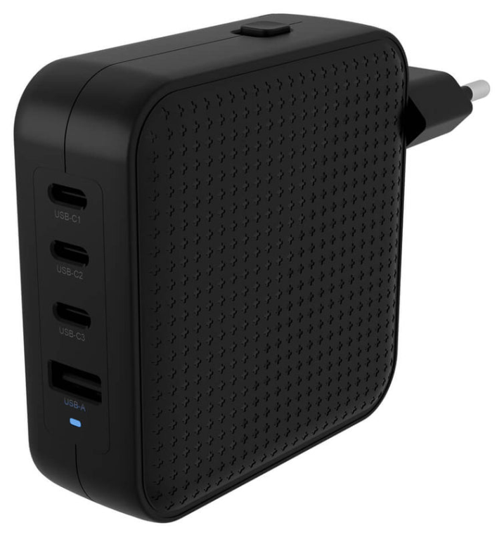 HYPERA HYPERJUICE 100W USB-C GAN TRAVEL CHARGER (3C+1A) BLACK - detalle